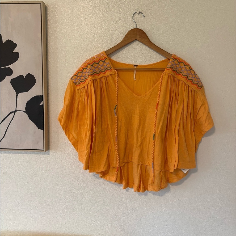 Free People Sunny Orange Top - Picture 5 of 8